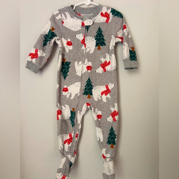 Just One You By Carter'S Other - Christmas Holiday 18 Months Toddler Zip Up Pajamas
